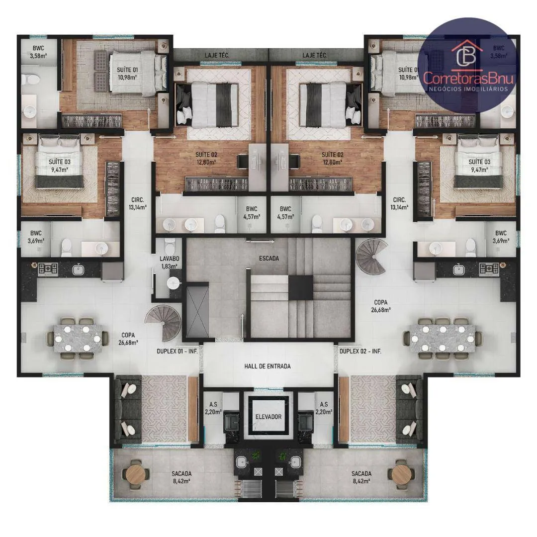 Apartamento com 3 dormitórios à venda, 99 m² por R$ 860.000,00 - Itacolomi - Balneário Piçarras/SC