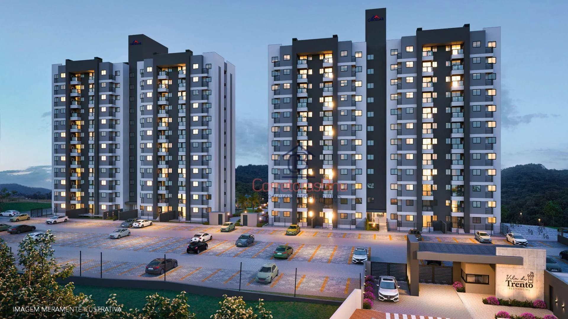 Apartamento com 2 dormitórios à venda, 45 m² por R$ 326.000,00 - Itoupavazinha - Blumenau/SC