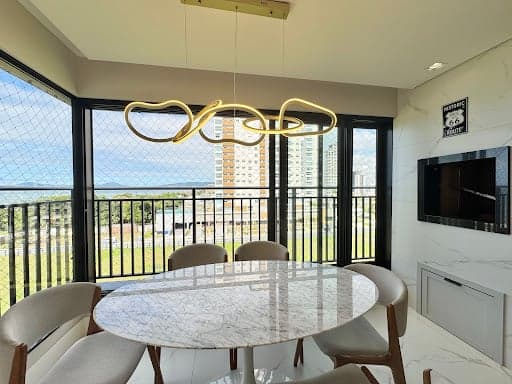 Apartamento vista mar mobiliado